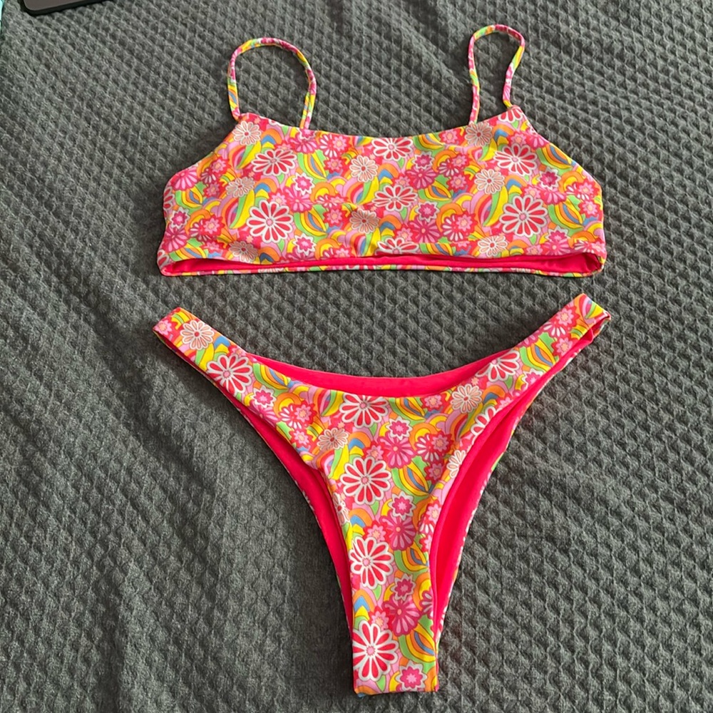 SHEIN Two Piece Colorful Bathing Suit